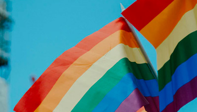 The rainbow flag in support of gay, lesbian and Transgender Hair Transplant patients